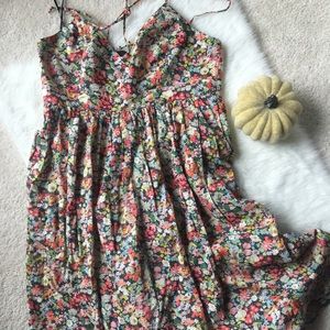 Tea length floral dress J. Crew (Liberty Fabric)